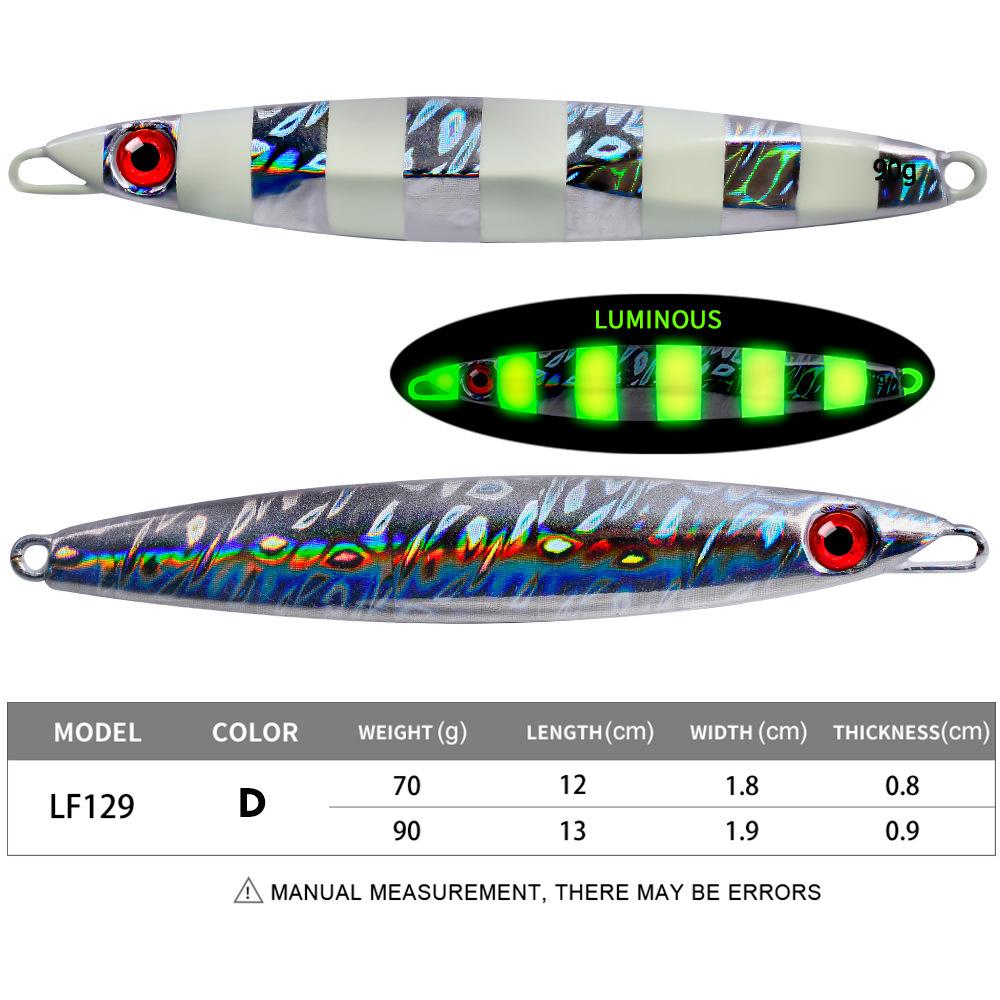 Приманка из железной пластины, ловля с морской рыбацкой лодки, глубоководная бионическая рыба, приманка Luya, 70 г, 90 г, ложная приманка Luya, быстрое падение, большая железная пластина, свинцовая рыба