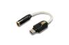 Адаптер-преобразователь USB на 3,5 мм с встроенным ЦАП Type-C, под наблюдением Пьера Накано (HSE-AD03-pnk/Pidac)