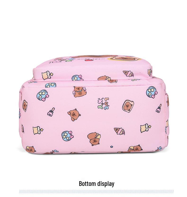 Capybara Kids' 3-Piece Set: Large Backpack & Crossbody for Ages 6-12