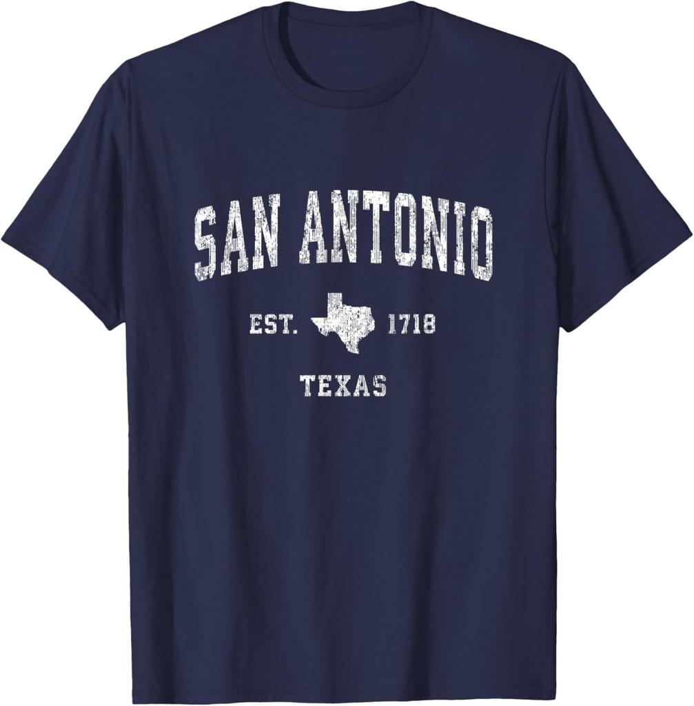 San Antonio Texas TX Vintage Athletic Sports Design T-Shirt