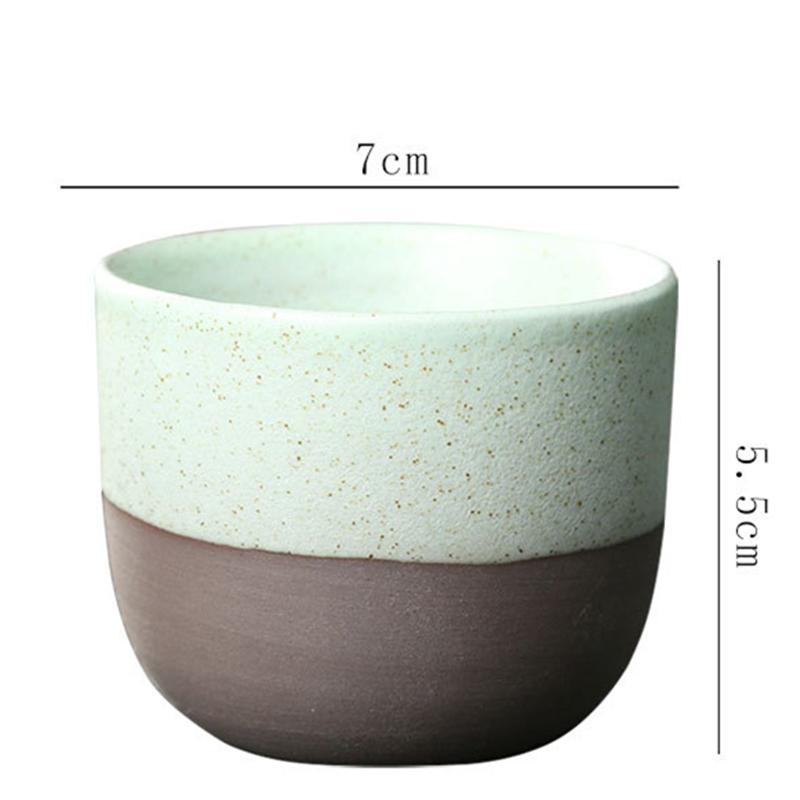 120 мл Матовые Креативные Ретро Грубая Керамика Чайные Чашки Керамическая Кофейная Кружка Ручной Работы Бокалы для Вина Китайская Чайная Чашка для Чая Кунг-Фу Домашняя Посуда для Напитков