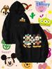 Disney Mickey and Donald Duck Joint Printing Design Daily Casual Hooded Sweater with Drawstring Casual Clothing