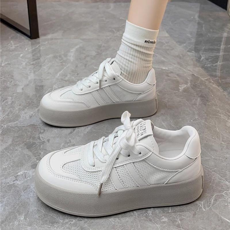Sneakers Platform Casual Board Shoes Women's Spring and Summer New Mesh Breathable Women's Shoes Soft Sole Heightening Women