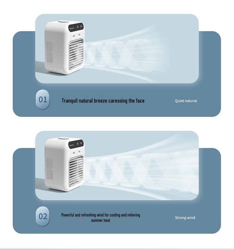Portable Mini Desktop Air Conditioner Fan - Compact Summer Cooling Solution
