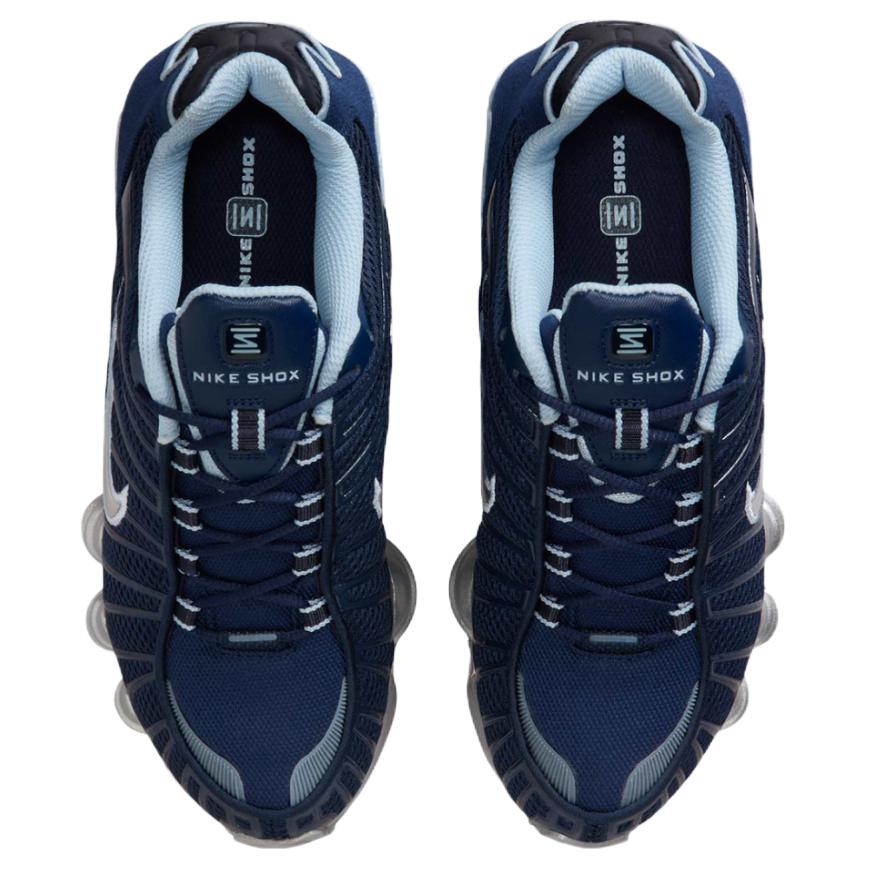 Nike Shox TL Женские Obsidian Light Armoury Blue Flat Silver Metallic Platinum Ретро Механическая Амортизация Беговые Кроссовки IH4481-400
