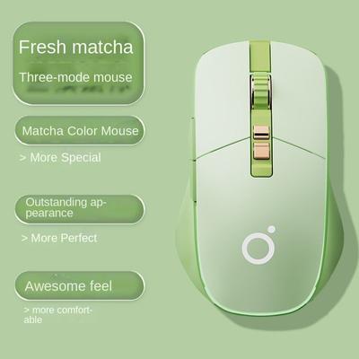 Трехрежимная беспроводная мышь Forerunner Matcha с зарядкой для ноутбука, настольного компьютера, офисной игры, без звука, Bluetooth