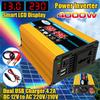 Car Inverter 4000W Power Inverter Voltage Convertor Transformer 12V To 110V/220V Inversor + LCD Display