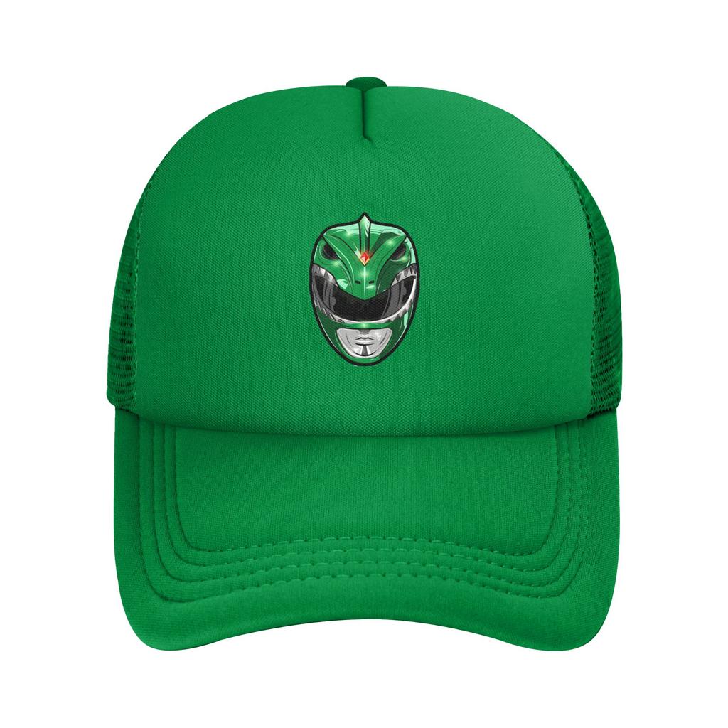 White Tiger Power Rangers Trucker Hat Adult Vintage Mesh Baseball Cap Polyester Breathable Sports Cap