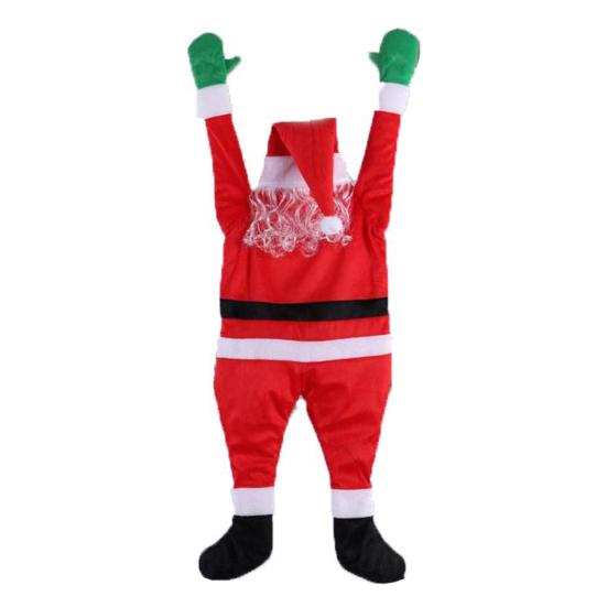 Светящийся подвесной Санта-Клаус, большой, поднимающийся Санта-Клаус, украшение для одежды, забавный, милый, рождественский кулон для двери автомобиля дома