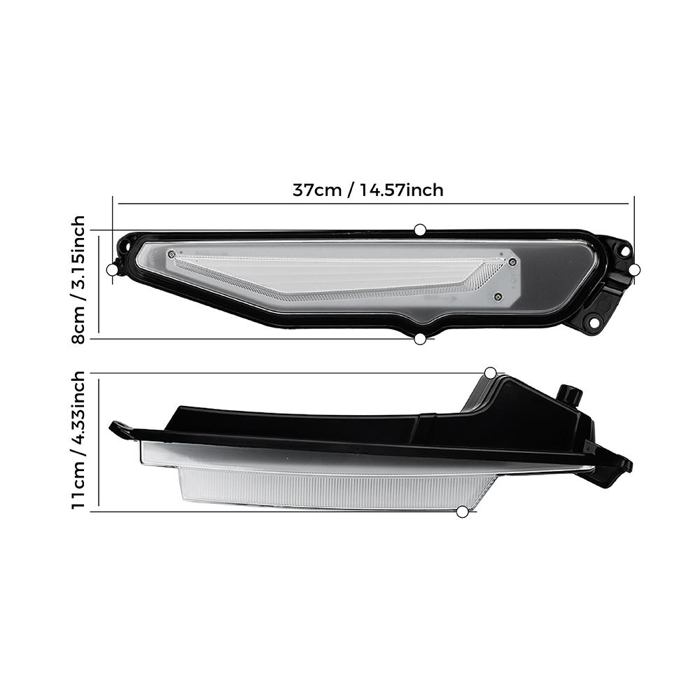 KEMIMOTO UTV Right Left DRL Light Compatible for Yamaha Wolverine RMAX2 RMAX4 1000 2021-2023 2024 LED Front Turn Signal Light