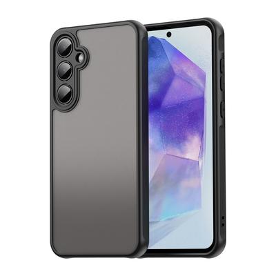 Чехол для Samsung Galaxy A55 5G с защитной пленкой для экрана WANLONFENG Серия FD Матовый TPU PC Задняя крышка для телефона