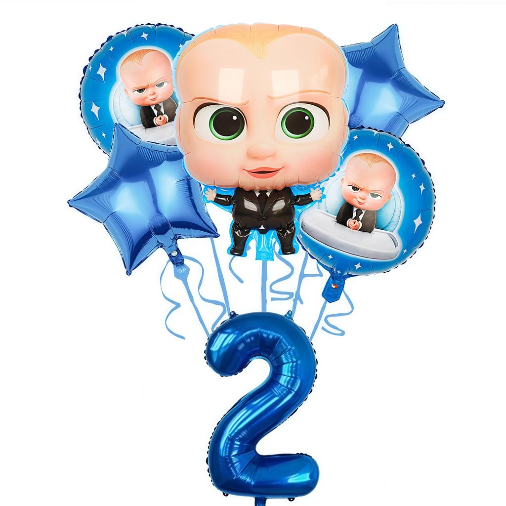Bossed Baby Theme Birthday Party Decoration Newborn 1St Tableware Set Plate Cup Balloons For Kids Baby Shower Party Faovrs Gifts
