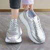 Туфли на платформе Женские Летние Женские Дышащие Взрывные Повседневные Спортивные Папины Кроссовки