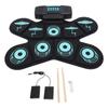 Electronic Drum Set 9 Drum Practice Pad With Dual Speaker Rechargeable Roll Up Electric Drum Pad