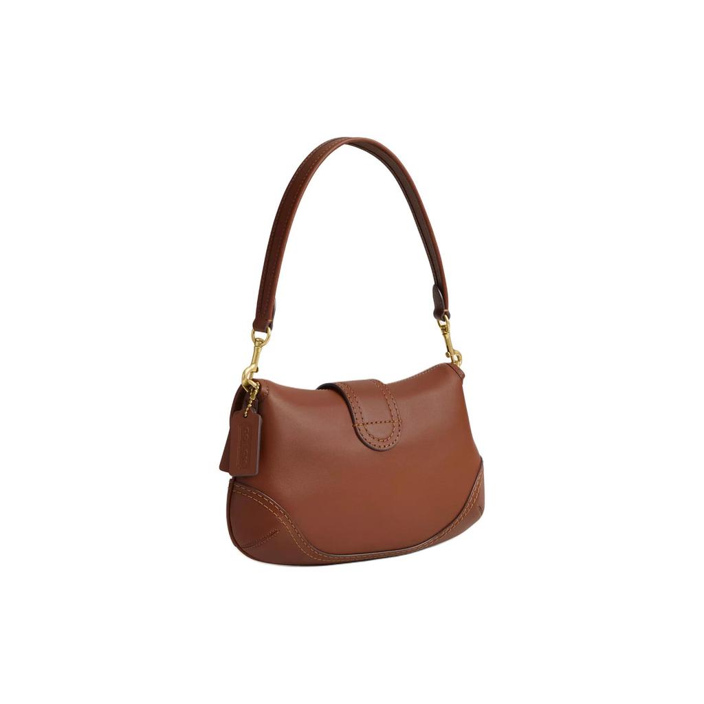 Coach Soho 26 Logo Recycled Leather Shoulder Tote Bag Medium Women handbags Saddle CR699-B4L4A