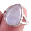 Natural Rainbow Moon Stone Gemstone Handmade 925 Sterling Silver Ring S.8 L4b05