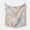 Twill Silk Scarf Woman Digital Printing Square Scarves Wraps Bandana Small Hijab Silk Foulards Tie Headband Neckerchief 53CM