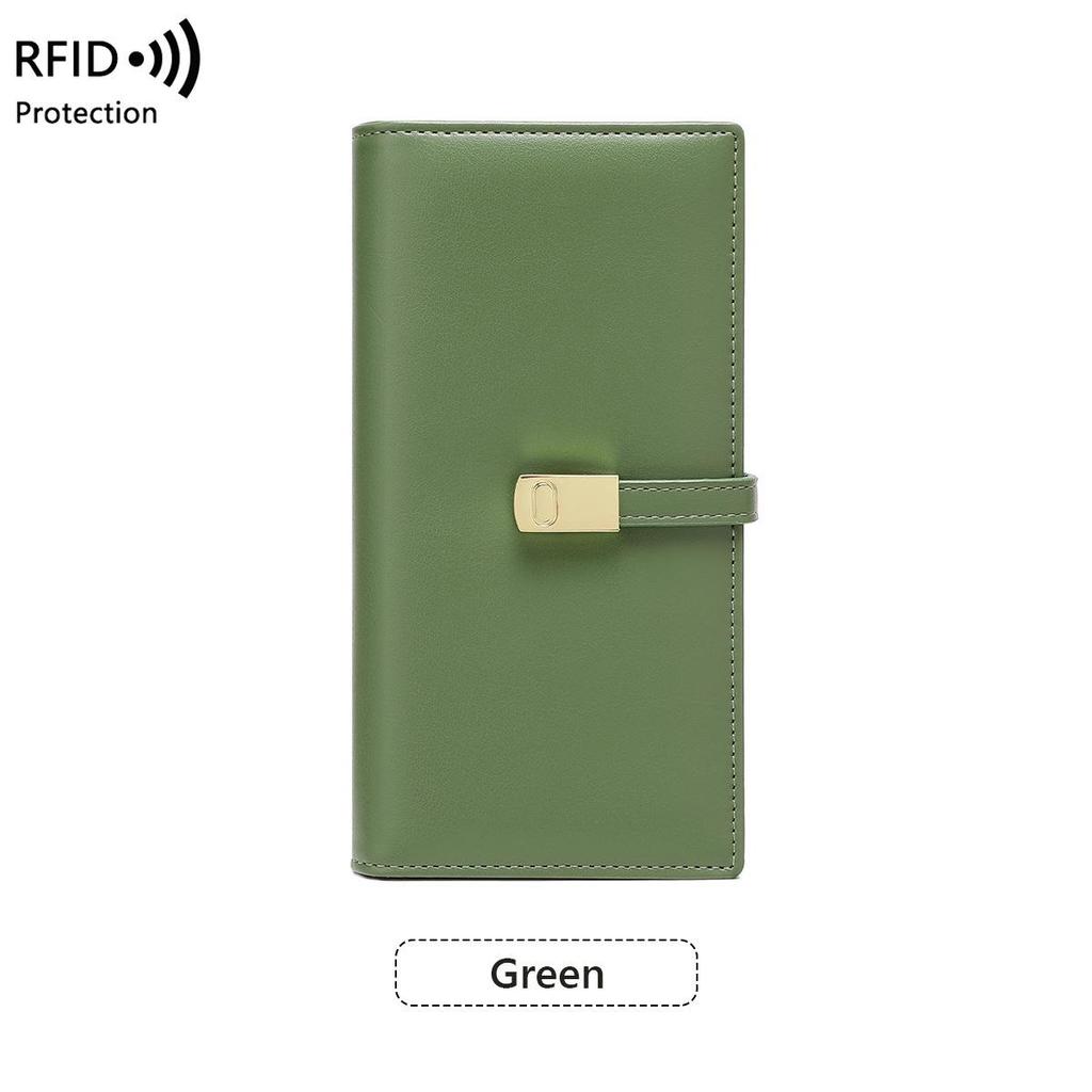 2025 RFID Кошелек-портмоне женский с зажимом для денег, противокражный, корейский стиль, множество слотов для карт, длинный дизайн