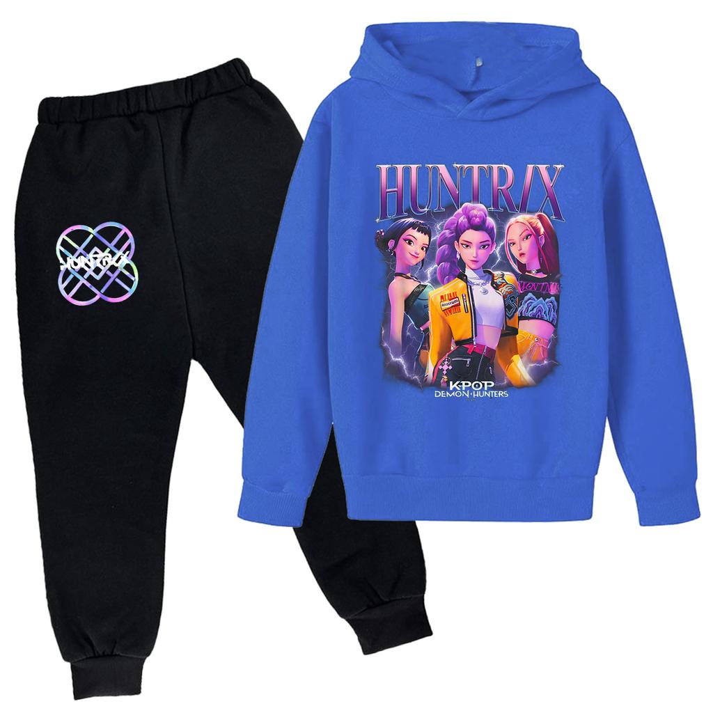 Плюшевые брюки с длинными рукавами, свободный пуловер с капюшоном для детей