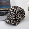 Hat Women's Autumn and Winter New Leopard Print Baseball Cap Men's and Women's Simple Solid Color Cap Thermal Hat Tide