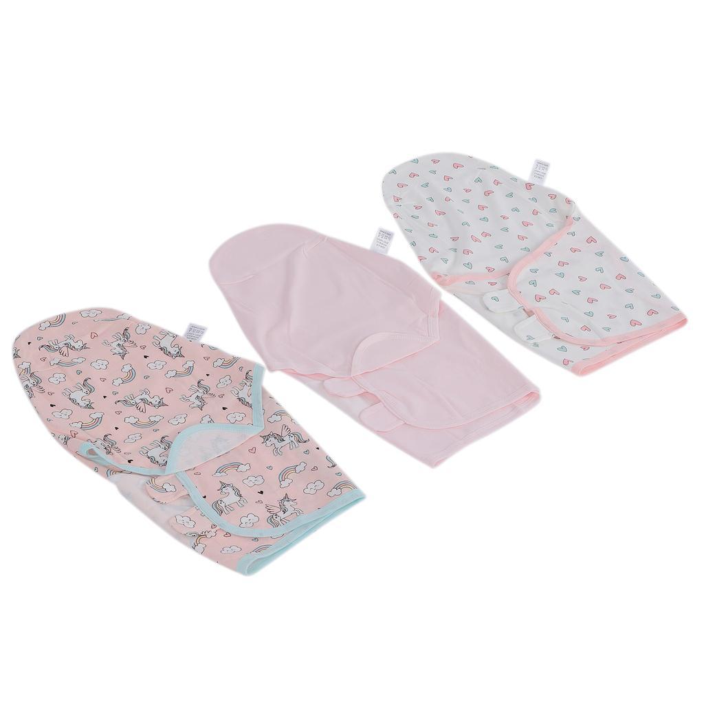 3pcs Cotton Baby Swaddle Blanket Lovely Cartoon Pattern Newborn Infant Swaddling Sack