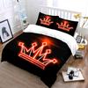 Glowing orange crown pattern. Bedding sets Duvet cover sets Duvet covers Pillowcases(1*Duvet Cover 2*Pillowcases without duvet insert)