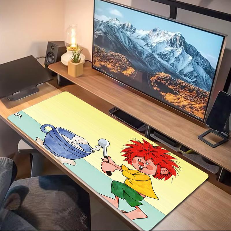 Pumuckl Print  Cushion Non-slip Laptop Tablet Big Mousepad XXL Mat Mini PC Playmat With Lock edge