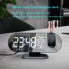 LED Digital Smart Alarm Clock Watch Table Electronic Desktop Clocks USB Wake Up Clock With 180° Time Projector Snooze