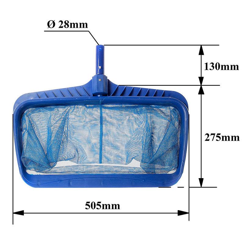 Сверхпрочный скиммер для бассейна с сетчатым мешком для очистки листьев - Синий сачок для глубокой воды для прудов