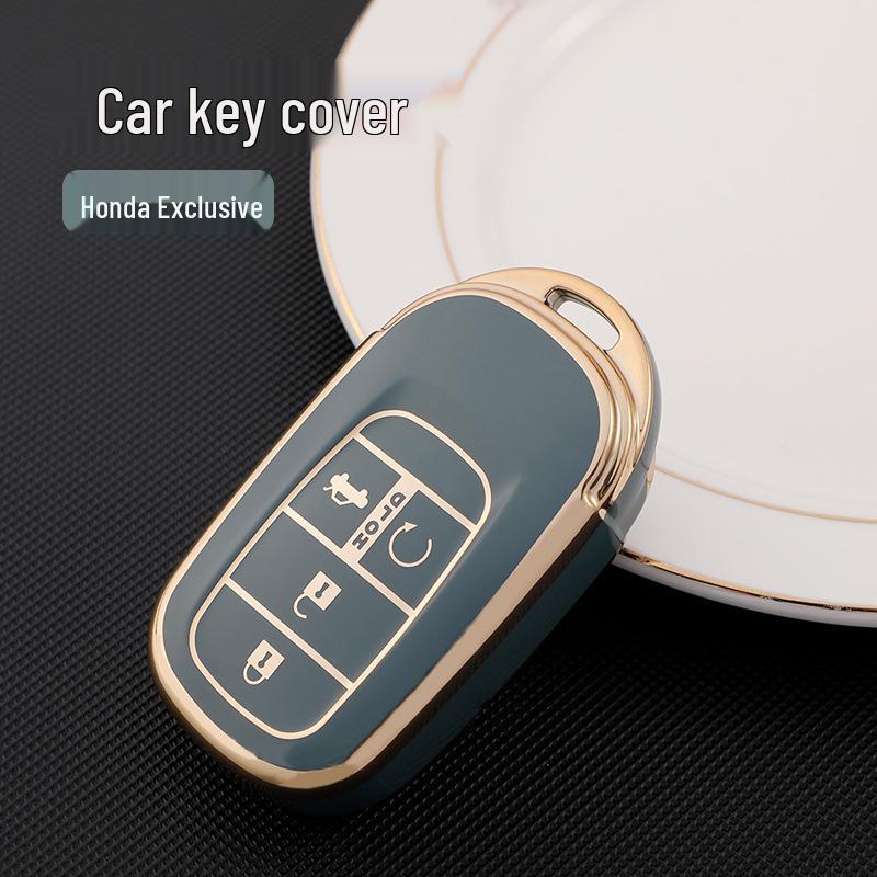 2022 Gold Edge Key Cover for Eleventh Gen Honda Civic Remote – Full Coverage Protective Shell