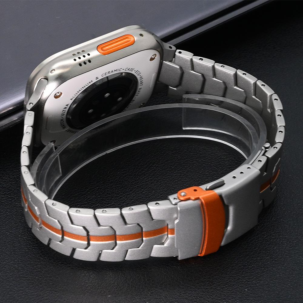 Браслет из нержавеющей стали для Apple Watch Band Ultra 2 49 мм Серии 10 9 8 7 45 мм 46 мм Роскошный металлический ремешок для iwatch 6 SE 5 4 44 мм