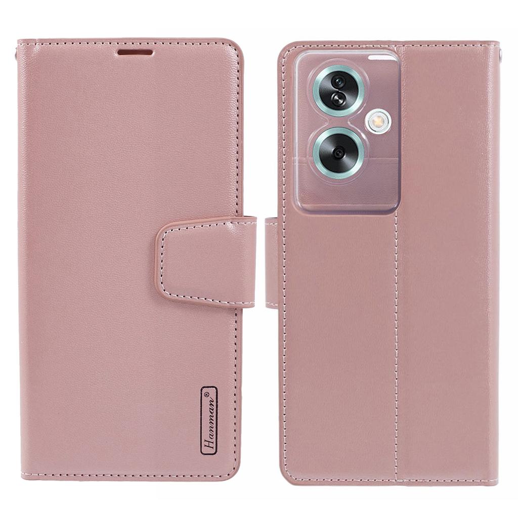 HANMAN Mill Series Phone Cover for Oppo A79 5G/A2 5G Case PU Leather Wallet Phone Stand Shell