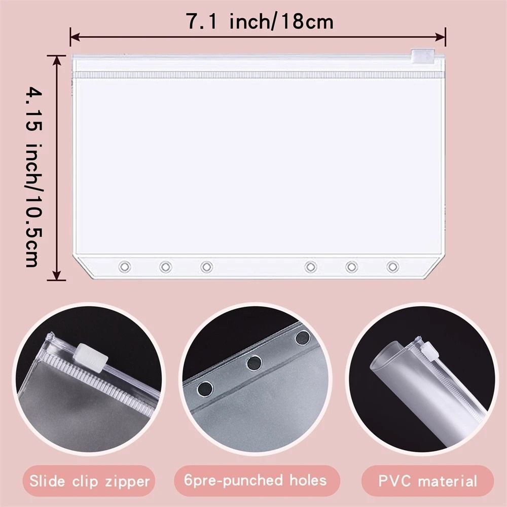 Pockets Cash Envelopes Bill Organizer Binder Notebook A6 Notebook Budget Binder Planner Binder