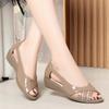 2024 Summer Women's Flat Sandals with Soft Sole - Comfortable Closed Heel, Open Toe Design for Moms