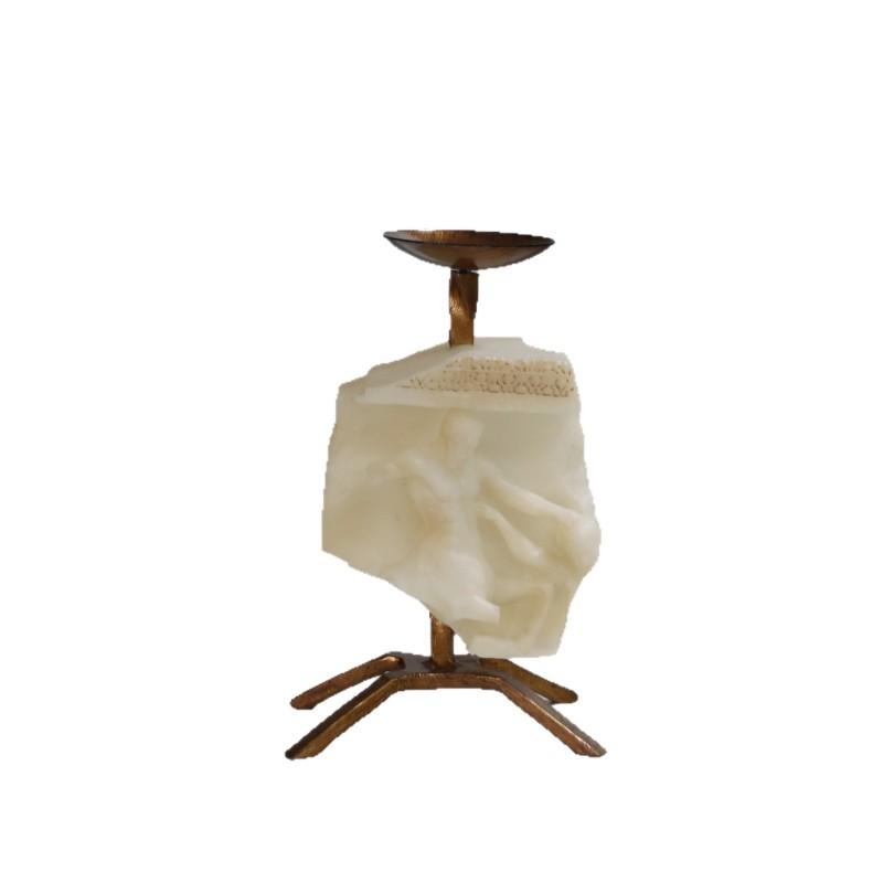 Vintage French Style Resin Sculpture Candle Holder Decor Living Room Dining Cabinet Home