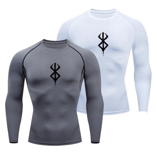 Men Sports Top Round Neck Slim Fit Long Sleeve Quick Dry Thin Soft Breathable Highly Stretchy Pullover Training Exercise Men Jogging T-shirt