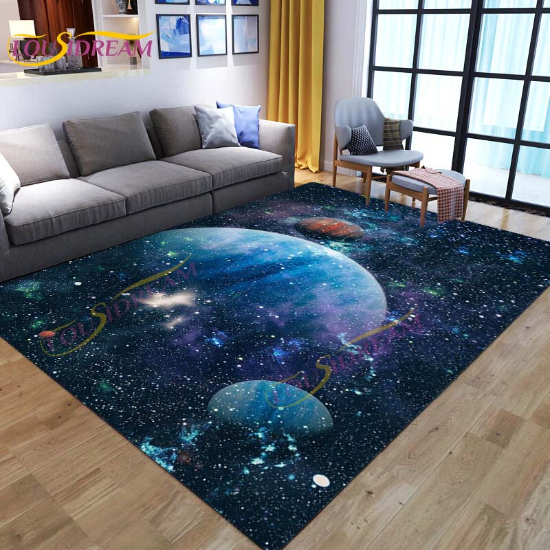 3D цветной космический коврик Galaxy ковер звездное небо ковер для гостиной спальня диван планета ковер детский игровой коврик напольный коврик домашний декор