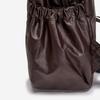 By ESquire Women S Leni gloSSy Shirring Backpack Brown