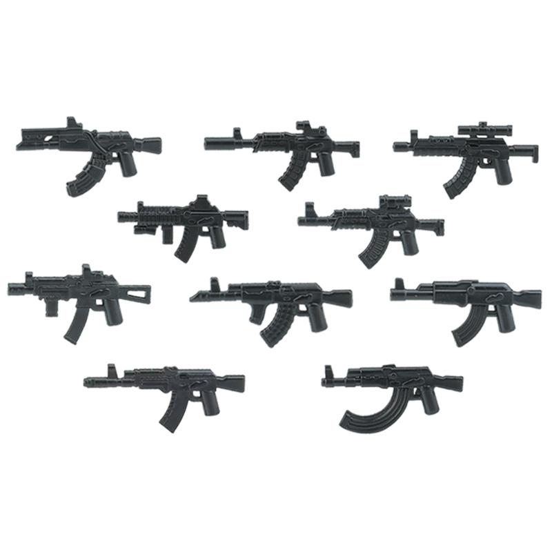 Военное Оружие Строительные Блоки Современные Фигурки Спецназа Солдат Армии Городская Полиция Многоцветные Аксессуары для АК Кирпичики Игрушки