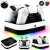 Для контроллера PS5 Двойная зарядная станция RGB Быстрая зарядка для PS5 Двойной беспроводной геймпад Зарядное устройство-подставка