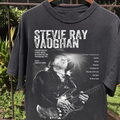 Stevie Ray Vaughan Tour Black T-Shirt Unisex Size S-4XL