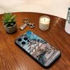 Японский пейзаж Чехол для телефона Мягкий Силиконовый черный Для IPhone 17 16 15 14 13 12 11 X XR Plus Pro Max Plus