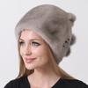 Genuine Mink Fur Hats for Women Winter Hat Fashion Elegant Warm Lady Caps New Fur Beanies