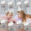 Runtow 6Pcs Disco Ball Honeycomb Decor, Wedding Birthday Party Glitter Desk Decorations ,Baby Shower Party Decoration