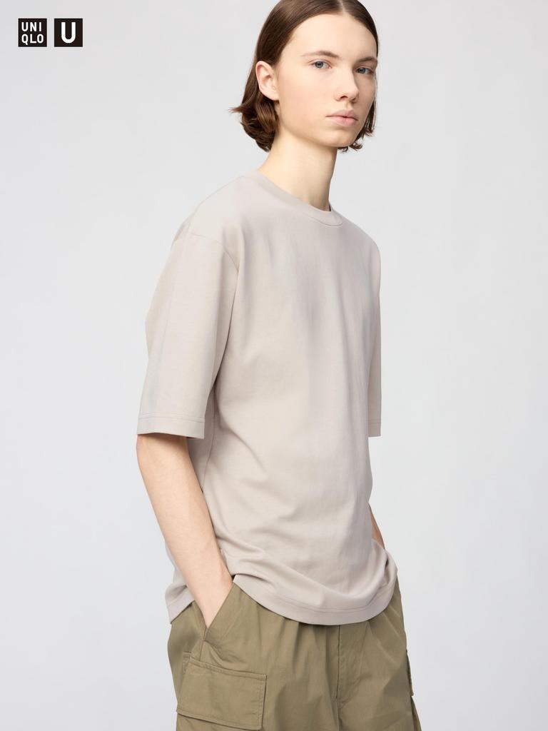 Uniqlo Футболка Japan Air Rhythm Cotton Oversize с рукавами 5 минут 