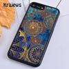 Чехол для телефона Krajews Mandala Wood Floral для iPhone 14 5 SE 6s 7 8 plus X XR XS 11 12 13 pro max Samsung Galaxy S21 S22ultra