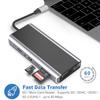 USB 3.0 Type-C Хаб 15 Портов для 2.0 Поддержка SD-карты Скорость Передачи Данных 5 Гбит/с Беспроводная Зарядка Алюминиевый Сплав Электрический Запас