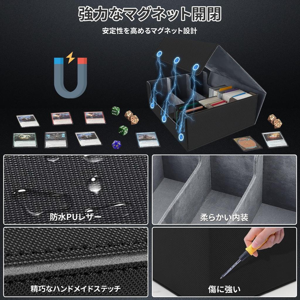 Чехол для карт HIMOMO вмещает 1800 карт, большой вместительный чехол для карточек из искусственной кожи, вертикальный чехол для карточек, в комплект входят 3 губки с 10 разделителями, чехол для карточек