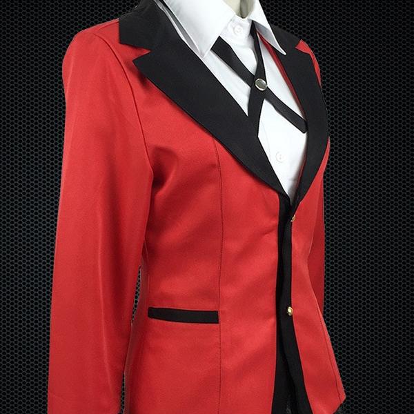 Модные костюмы для косплея аниме Kakegurui Yumeko Jabami, японская школьная форма для девочек, полный комплект, куртка + рубашка + юбка + чулки + галстук