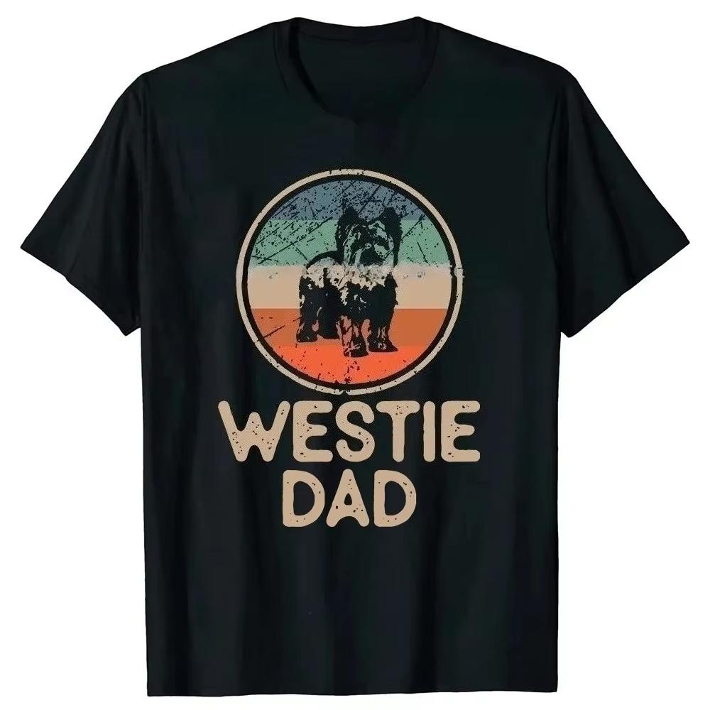 Unisex Tshirt Westie West Highland Terrier Dog Graphic Tee Crew Neck Short Sleeve Retro Pet Lover Print Casual Daily Top